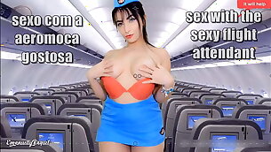 Roleplay virtual sex with the hot big boobs and big ass flight attendant from brazil, come on over and get the best blowjob be proper of your life